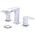 Olympia Faucets Two Handle Lavatory Widespread Faucet, Compression Hose, Chrome, Number of Holes: 3 Hole L-7492